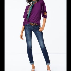 Cabi Peek Pullover, Size M in French violet, NWT